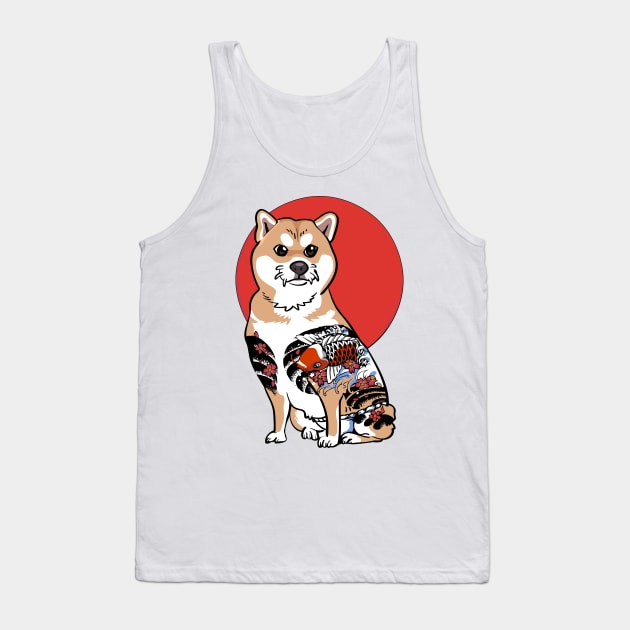 Yakuza Shiba Inu Tank Top by huebucket